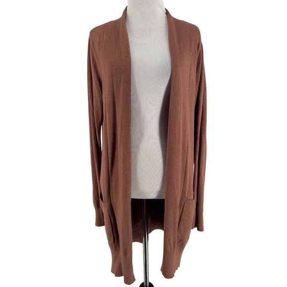Ecovibe Women's Rust Orange Long Sleeve Cardigan Sweater Size M/L - Picture 1 of 5